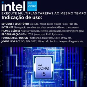 Computador Completo 3green Desktop Intel Core i5 16GB Monitor 19.5" HDMI SSD 480GB Windows...