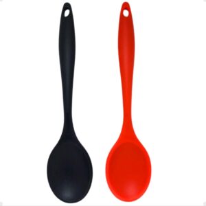 2 Colheres De Arroz Silicone Maciço Não Riscam Panelas (KIT 2 PEÇAS) Super Resistente Idea...