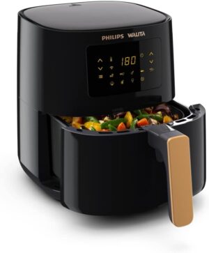 Philips Walita Preta Fritadeira Airfryer Essential XL Digital, 6.2L de capacidade, Garanti...