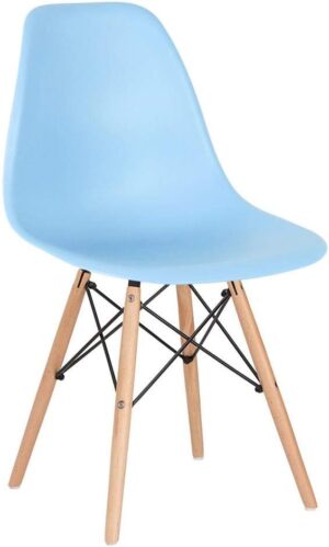 Loft7, Kit 4 Cadeiras Charles Eames Eiffel Dsw Em Polipropileno Com Pés De Madeira Clara V...