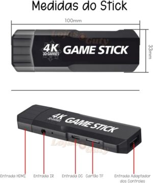 Controlr sem fio HD,GD10 Game Stick embutido 40000 jogos 128GB 2.4G controlr sem fio HD co...