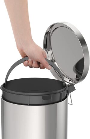 Tramontina 94538/112 - Lixeira com Pedal em Aço Inox Acabamento, 12Litros