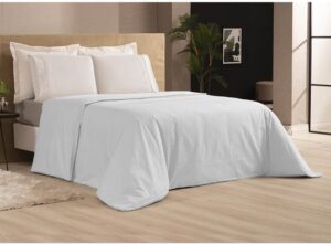 Capa de Edredom Duvet 100% Algodão Dupla Face Com Zíper King Percal 200 Fios (White)