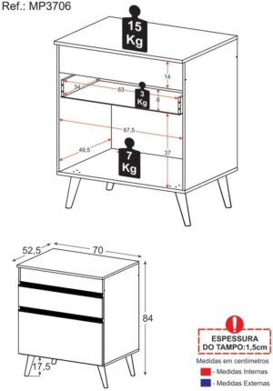 Balcão Cozinha para Cooktop 70 cm 1 Porta 1 Gaveta Veneza Gw Multimóveis Branco