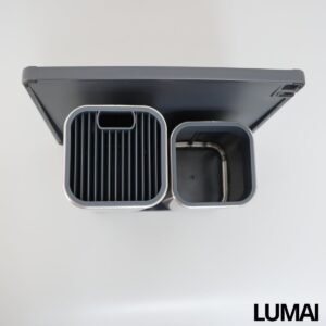 Conjunto Bloco Organizador de Utensílios e Facas em Aço Inox com Porta-Facas, Balde para G...