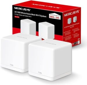 MERCUSYS ROTEADOR WI-FI MESH NA CASA TODA AC1300 HALO H30G (PACK C/2)