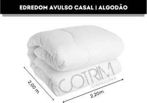 Edredom CASAL Algodao 200 FIOS Avulso Dupla face (BRANCO, CASAL (ALGODÃO))