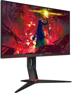 AOC, 24G2/BK, Monitor Gamer Hero 24" 144Hz IPS 1ms AMD FreeSync 24G2, COR PRETA/VERMELHA