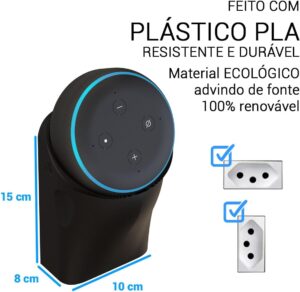 Suporte De Tomada Parede Amazon Alexa Echo Dot 3 Apoio V2