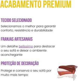 Kit Manta De Sofá Gigante 3 Metros Com 2 Capas De Almofadas Bege