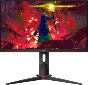 AOC, 24G2/BK, Monitor Gamer Hero 24" 144Hz IPS 1ms AMD FreeSync 24G2, COR PRETA/VERMELHA