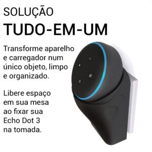 Suporte De Tomada Parede Amazon Alexa Echo Dot 3 Apoio V2