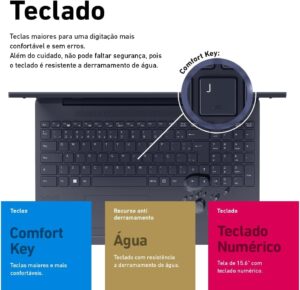 Notebook VAIO FE15 AMD Ryzen 5 Windows 11 Home 16GB 512GB SSD, Tela 15.6'' Full HD Antirre...