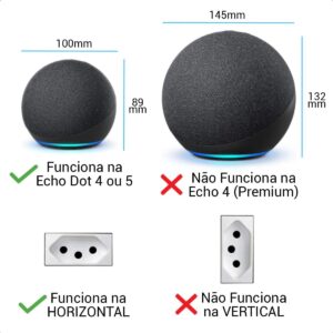 Suporte De Tomada Parede Stand Amazon Alexa Echo Dot 5