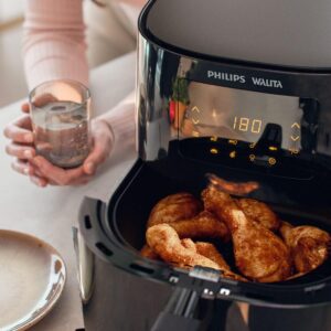 Philips Walita Preta Fritadeira Airfryer Essential XL Digital, 6.2L de capacidade, Garanti...