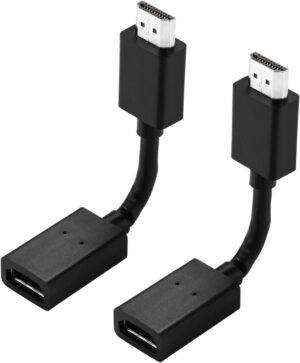 2 peças de adaptador giratório HDMI macho para fêmea banhado a ouro em qualquer ângulo, ro...