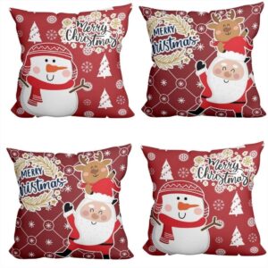 Almofada de Natal Kit 4 Capas Natalinas Merry Christimas Premium